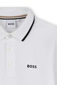 Chłopiec BOSS polo bawełniane dziecięce J52330.114.150 biały