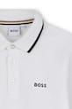 Chłopiec BOSS polo bawełniane dziecięce J52330.114.150 biały