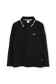 BOSS longsleeve bawełniany dziecięcy aplikacja czarny J52330.162.174
