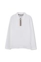 BOSS longsleeve bawełniany dziecięcy aplikacja biały J52333.102.108