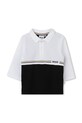 Pamučna polo majica za bebe BOSS print crna J52456.86.94