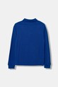 Хлопковый детский лонгслив United Colors of Benetton 3089C300Z.G.Reprop.9BYA голубой AW25