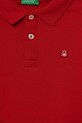 Chłopiec United Colors of Benetton longsleeve bawełniany dziecięcy 3089C300Z.G.Season.9BYA czerwony