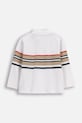 Coccodrillo longsleeve z bawełną niemowlęcy ZC5143502EBB biały AW25