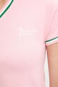 Juicy Couture poló SHRUNKEN POLO TEE JCWCT225355 rózsaszín