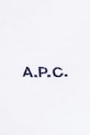 A.P.C. polo bawełniane polo oceane - GOTS COGWZ.F26522 biały