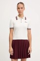 Guess polo z dodatkiem wełny SABINA z elastanem beżowy V5BP04.Z1152