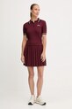 Guess polo z dodatkiem wełny SABINA V5BP04.Z1152 bordowy NC25