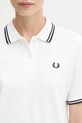 Bavlněné polo tričko Fred Perry bílá G3600