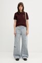 Fred Perry polo bawełniane damskie G3600 bordowy