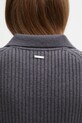 JW Anderson wool blend sweater Cropped Cable Knit Polo gray KW1443.YN0446