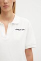 Sporty & Rich polo bawełniane Eden Script Terry biały TO00160673WH01