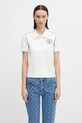 Sporty & Rich polo Eden Crest Embroidered Pique regular biały TO05760666WH50
