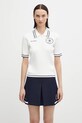 Sporty & Rich polo Eden Crest Cable Knit pozostałe biały TO06860666WH50
