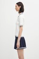 Sporty & Rich polo Eden Crest Cable Knit TO06860666WH50 biały AW25