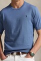 Bombažna kratka majica Polo Ralph Lauren modra 710980681