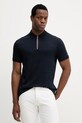Памучна тениска с яка Tommy Hilfiger стандартна тъмносин MW0MW39552