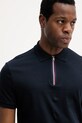 Памучна тениска с яка Tommy Hilfiger тъмносин MW0MW39552