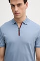 Tommy Hilfiger polo bawełniane niebieski MW0MW39552