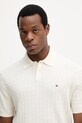 Βαμβακερό μπλουζάκι πόλο Tommy Hilfiger μπεζ MW0MW40701