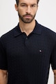 Tommy Hilfiger polo bawełniane granatowy MW0MW40701