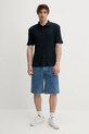 Samsoe Samsoe polo bawełniane SAKEVIN M25200034 granatowy AW25