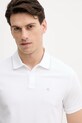 Calvin Klein polo de bumbac alb LV04LC239G