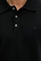 Calvin Klein Πλεκτό μπλουζάκι πόλο Ανδρικό βαμβακερό LV04LC326G μαύρο