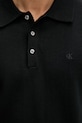 Calvin Klein Πλεκτό μπλουζάκι πόλο Ανδρικό βαμβακερό LV04LC326G μαύρο