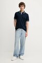 Памучна тениска с яка Tommy Jeans DM0DM21846 тъмносин AW25