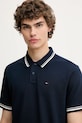 Bavlněné polo tričko Tommy Jeans námořnická modř DM0DM21846