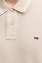 Хлопковое поло Tommy Jeans бежевый DM0DM21846