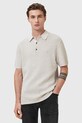 Поло з домішкою вовни AllSaints ASPEN бавовна бежевий M025KA