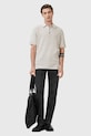 Polokošeľa z vlnenej zmesi AllSaints ASPEN béžová M025KA