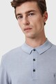 AllSaints polo din lână MODE M086KB albastru AW25