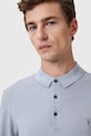 Vlnené polo AllSaints MODE M086KB modrá AW25