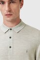 AllSaints polo wełniane MODE M086KB zielony AW25