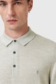 Вовняне поло AllSaints MODE M086KB зелений AW25