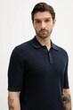 Хлопковое поло Calvin Klein Jeans тёмно-синий LV04RC306G