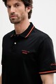 BOSS polo de bumbac negru 50543257