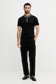 Βαμβακερό μπλουζάκι πόλο Karl Lagerfeld 553201.745004 μαύρο AW25