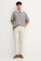 Bavlnené polo tričko BOSS 50543402 béžová AW25