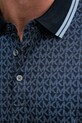 Michael Kors polo bawełniane CS550V85KS granatowy