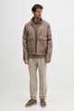 Michael Kors polo bawełniane CS550V85KS brązowy AW25