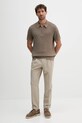 Michael Kors polo bawełniane CT560GT469 brązowy AW25