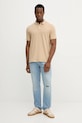 Guess polo bawełniane M5YP34.KCJV1 beżowy AW25