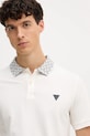 Тениска с яка Guess LYLE бежов M5YP60.K7O64