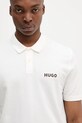 Βαμβακερό μπλουζάκι πόλο HUGO μπεζ 50542830