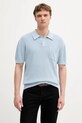 Pepe Jeans polo din bumbac regular albastru PM702536