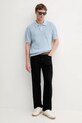 Pepe Jeans polo din bumbac PM702536 albastru AW25